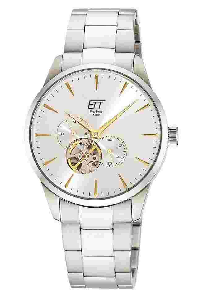 ETT Eco Tech Time EGS-40401-41M Herrenuhr Automatik Motion Drive Stahl Silberfarben