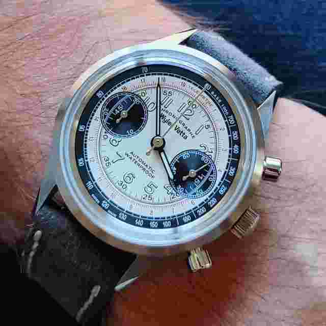 Wyler Vetta Chronographe 36mm Steel Case Two-Tone Dial