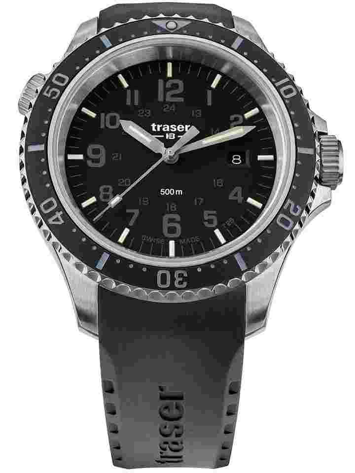 Traser H3 109377 P67 T25 SuperSub Black Herrenuhr 46mm Taucheruhr 50ATM