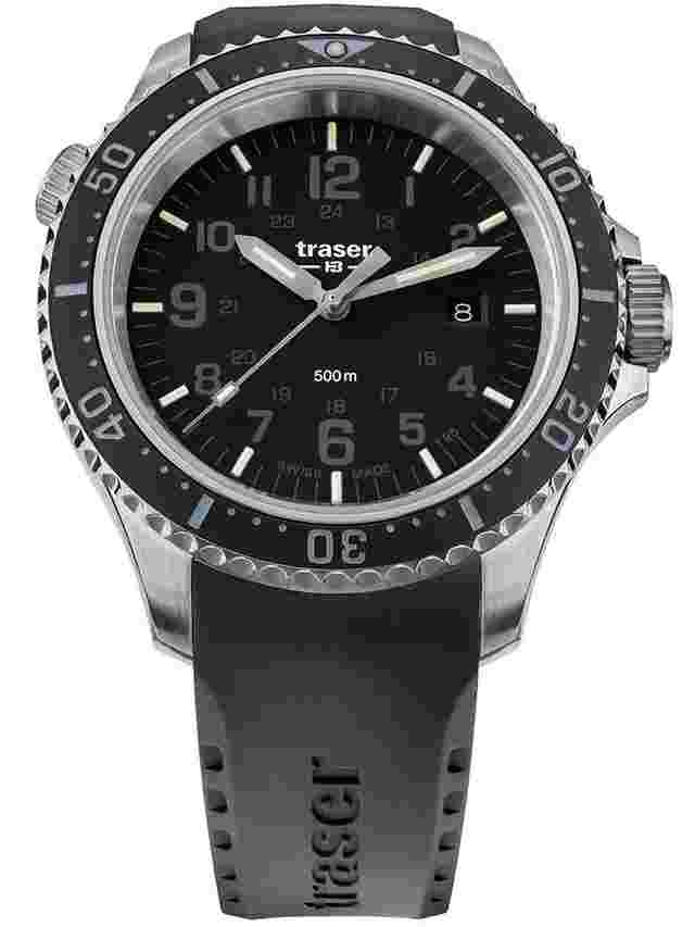 Traser H3 109377 P67 T25 SuperSub Black Herrenuhr 46mm Taucheruhr 50ATM