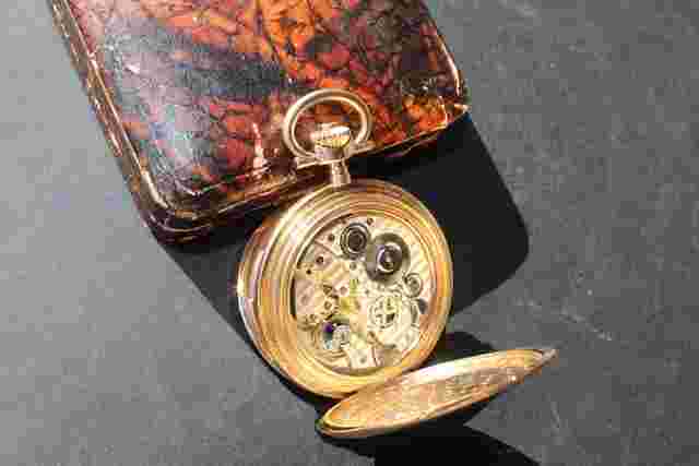 A High Quality Swiss Repeater Pocket Watch in solid 14k gold hunter case Recently serviced. Very Good Power Reserve. 