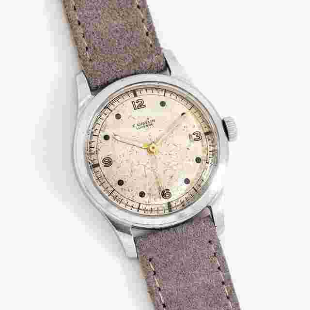 Gübelin 1950's Vintage E. Gübelin Stainless Steel Watch ( 15685)