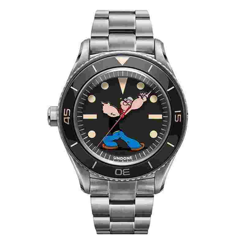 Undone Montre x Popeye "Blacksand" Automatique COL-POP-SLM-BLACK 