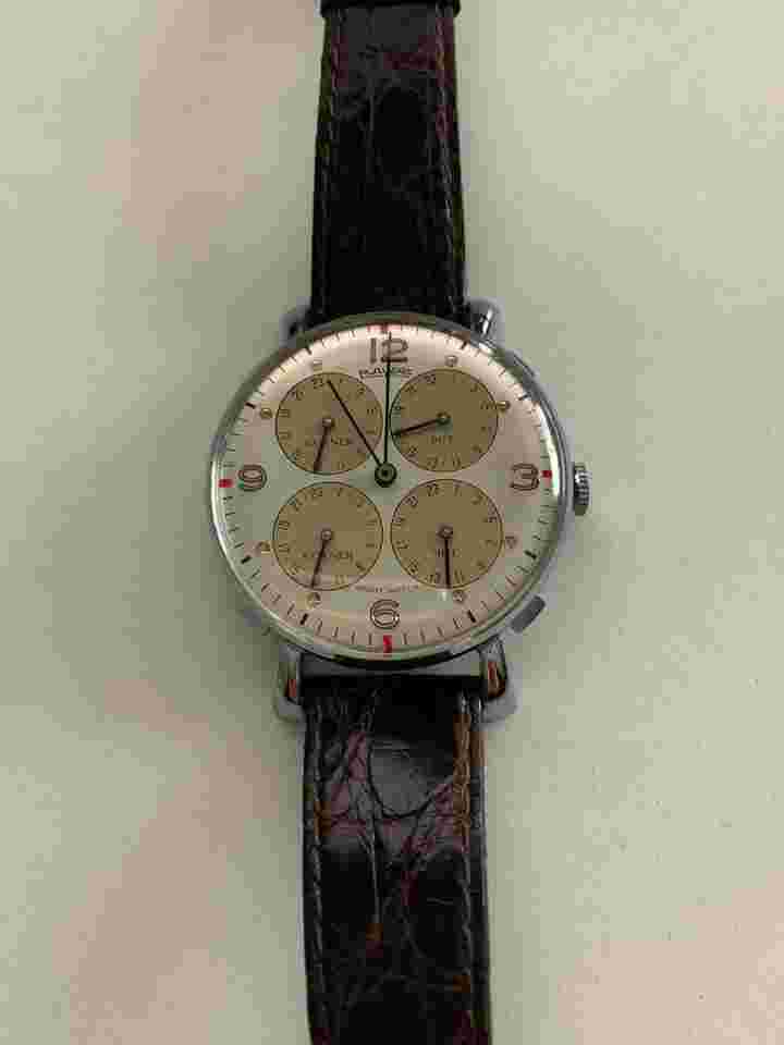 Players Vintage „Referee / Sport Watch“ „Compteur“ 080 – 1940er Vintage-Sportuhr 4 extra Zählwerke Sammlerobjekt Top Zust