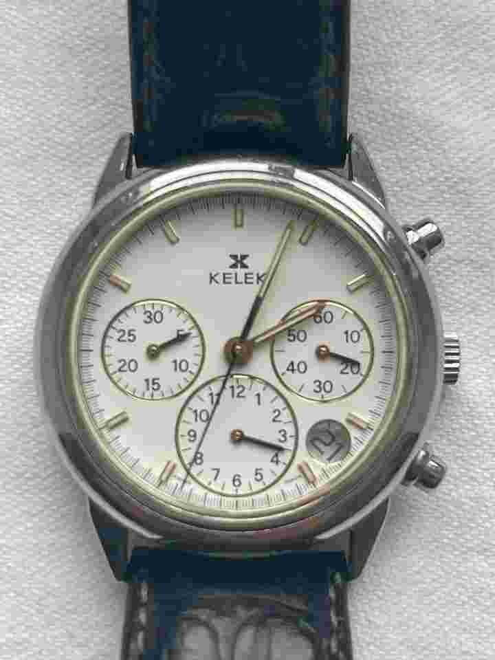 Kelek 38 Jewels Adjusted Swiss Chronograph Rare Kelek Chronograph like new condition