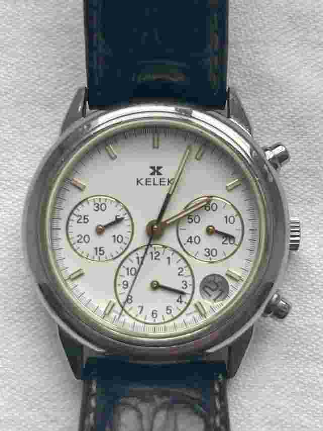 Kelek 38 Jewels Adjusted Swiss Chronograph Rare Kelek Chronograph like new condition