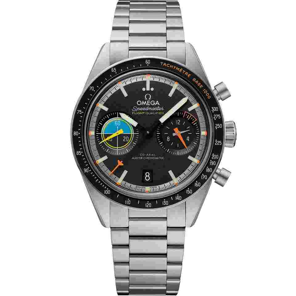 Omega Speedmaster Two counters Speedmaster Pilot Two Counters 40.85mm Steel on Steel - 332.10.41.51.01.002