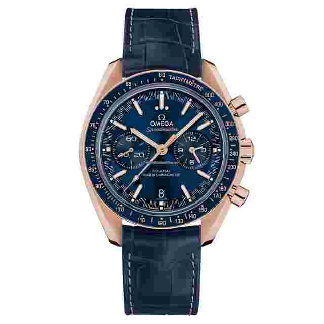 Omega Speedmaster Racing Two Counters 44.25 mm Sedna gold on leather strap - 329.53.44.51.03.001