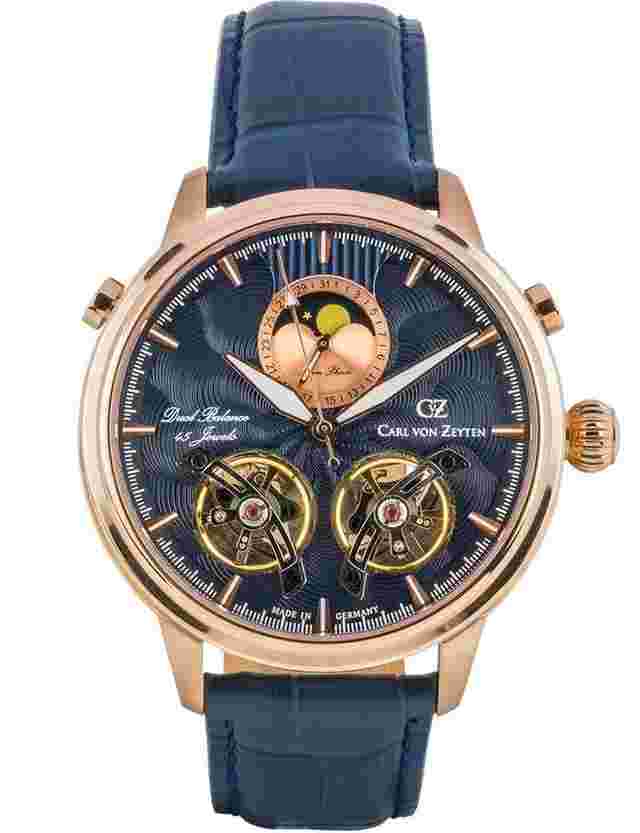 Carl von Zeyten CVZ0060RBLS Herrenuhr Durbach Automatik Mondphase Limited Edition 46mm 5ATM