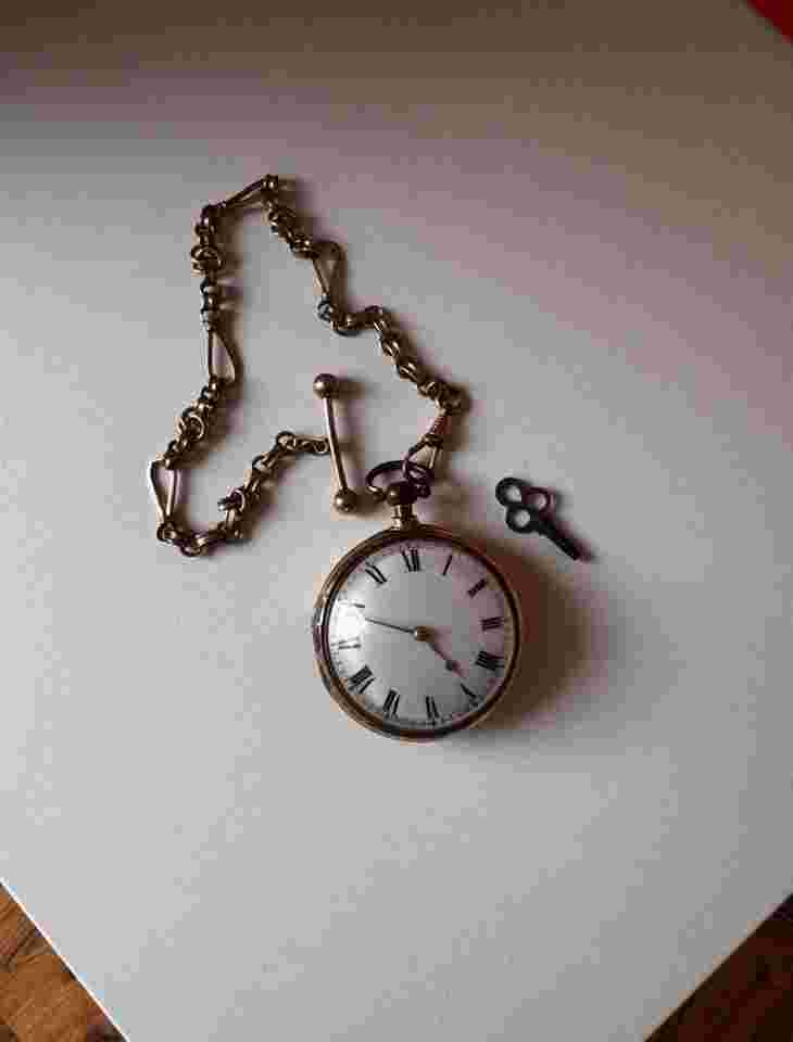GRANHUROT Antique French Pocket Watch Gold Plated Case · Hand-Engraved Movement · Key-Wind