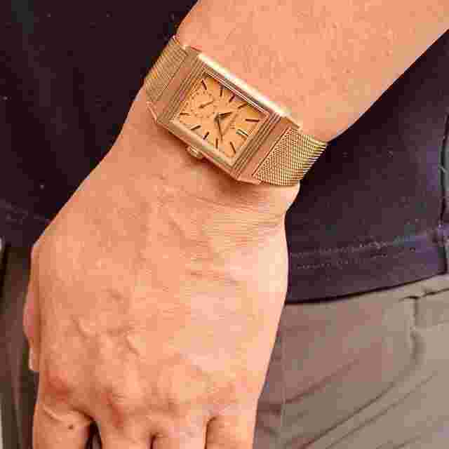 Jaeger-LeCoultre Reverso Tribute Monoface Small Seconds JLC Reverso Tribute Small Seconds 18K Gold Milanese