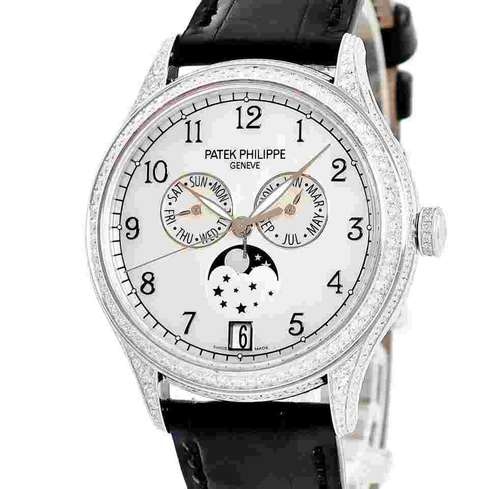 Patek Philippe Annual Calendar Watches 4948G-010 Annual calendar moon phase Solid K18WG Original factory diamond