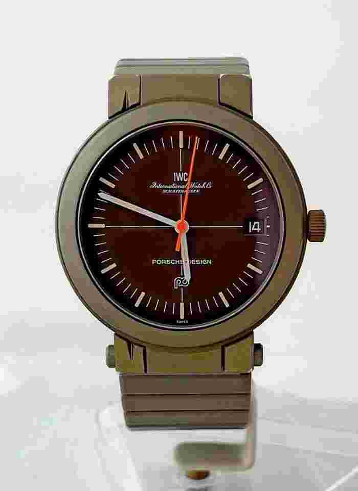 IWC Porsche Design Compass Olive Military GREEN Service & Warranty !