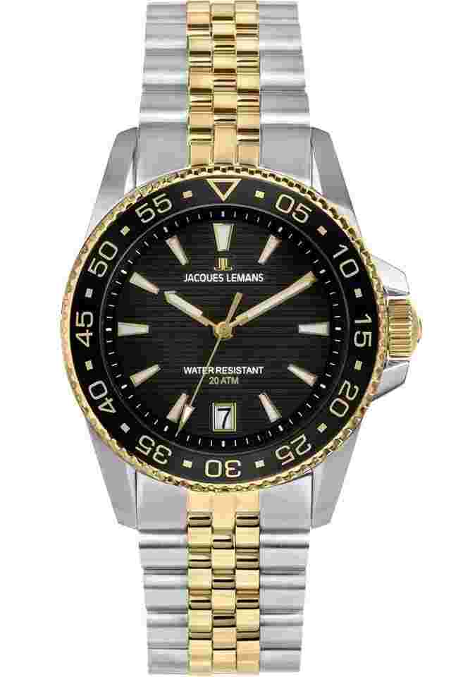 Jacques Lemans 1-2205N Herrenuhr für Taucher Liverpool Diver Bicolor 20 bar