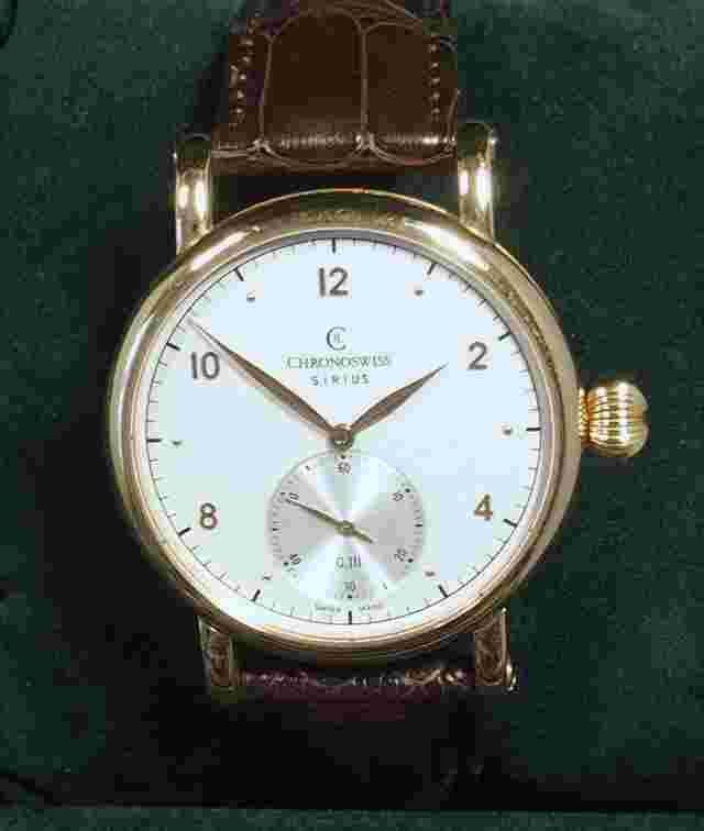 NEU CHRONOSWISS SIRIUS CH-1021R Handaufzug 18 Kt Rotgold Sirius 