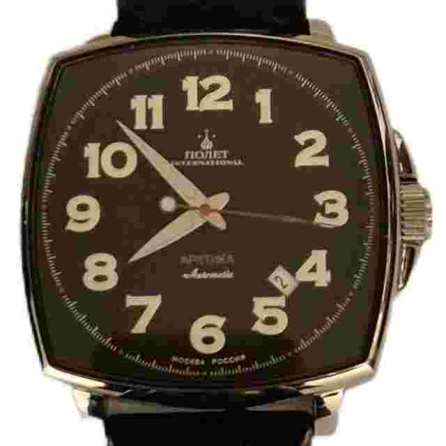 Poljot International Automatic Watch ARKTIKA – Stainless Steel – Black Dial – Box Included