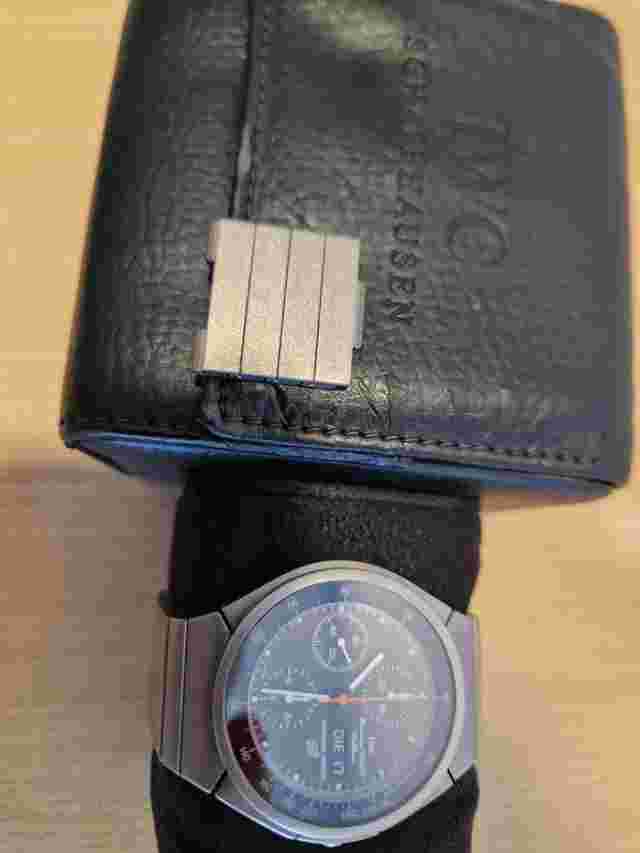 IWC Titan Chronograph Porsche Design 3700 Versenkte Start-/Stop Tasten und änderbarem Gliederarmband 