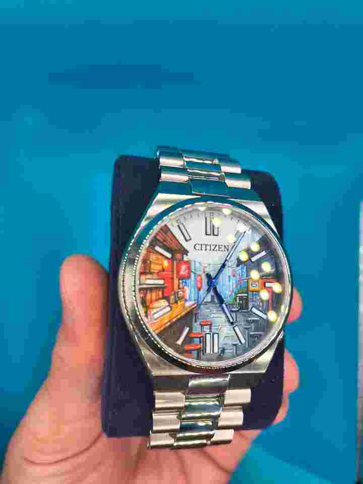 Citizen Dial Stainless Tsuyosa Watch Black Citizen Customized by Ifl watches(Tokyo concept)