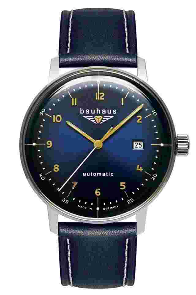 Bauhaus 2064-3 Herren-Armbanduhr Automatik Blau 