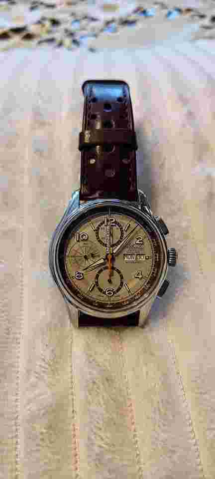 Atlantic Worldmaster Prestige Automatic Chrono Valjoux Zegarek z oryginalnym pudełkiem i dokumentami.