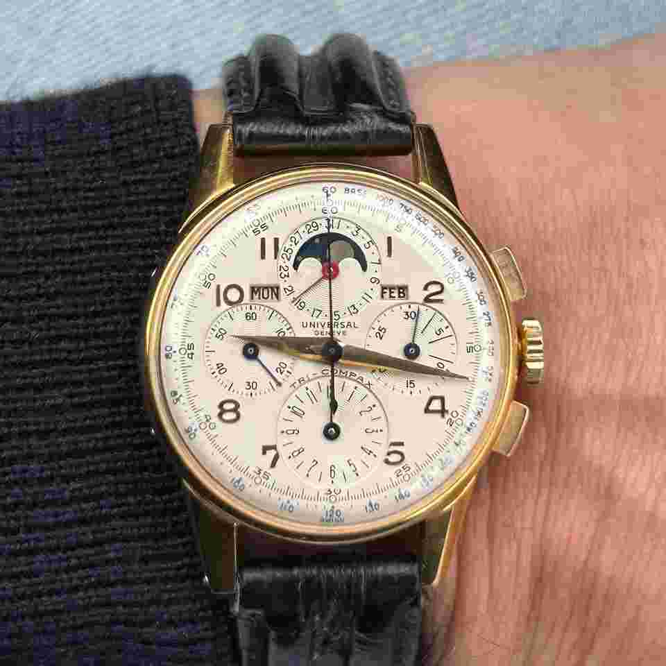 Universal Genève Tri-Compax Plaqué d`or