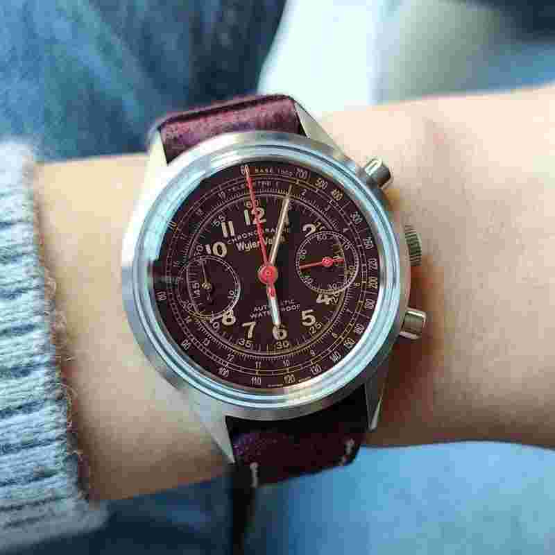 Wyler Vetta Chronographe 36mm Automatic Bordeaux