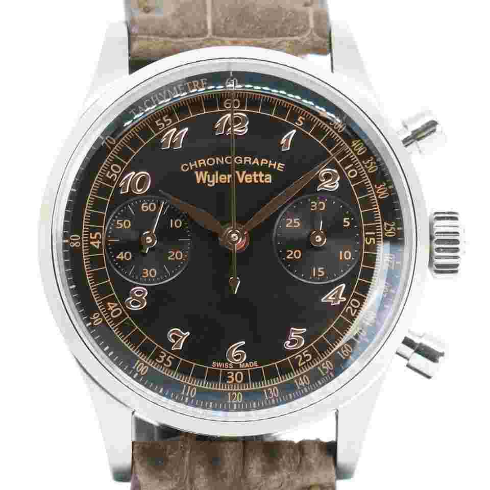 Wyler Vetta Chronographe 38 WV0342 CC Pelle Alligatore Nuovo da Rivenditore Ufficiale