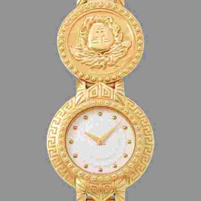Versace Medusa Coin 8008002 | Quartz | Yellow Gold | 30mm | 1 year warranty
