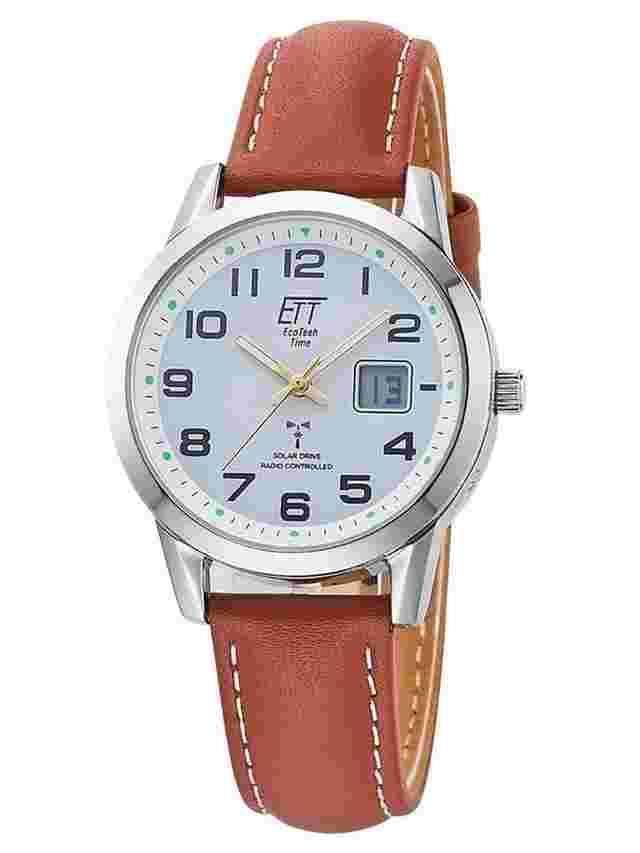 ETT Eco Tech Time ELS-11616-61L Damenuhr Funk Solar Drive Gobi