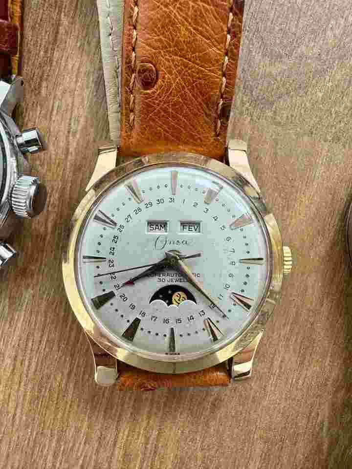 Onsa Bydnator Superautomatic Calendar Moon Phase 18k solid rose gold with box