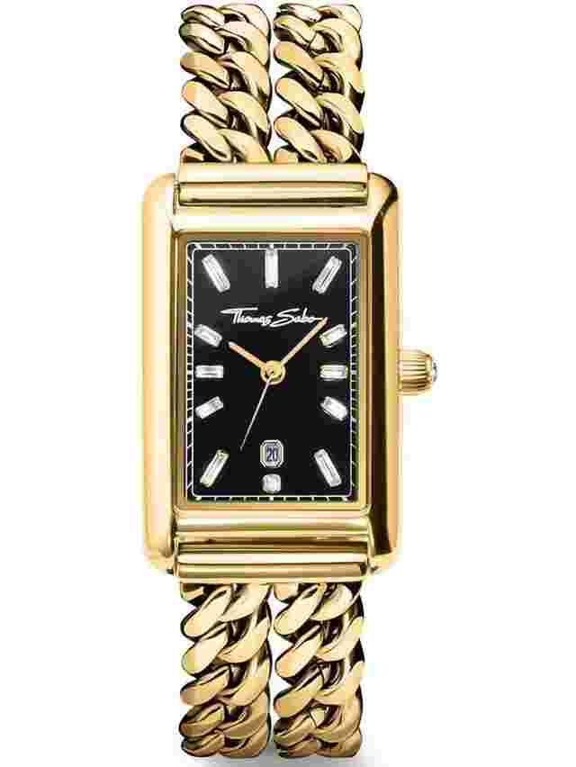 Thomas Sabo WA0452-291-203 Damenuhr Elegance Schwarz 22mm 3ATM 