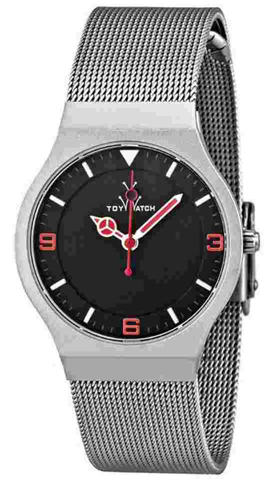 ToyWatch Mesh Stainless Steel Womens Watch Black Dial MH07SL 