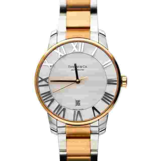 Tiffany & Co Atlas T1115 42mm Automatic 18K Rose Gold Steel 2 Tone Watch