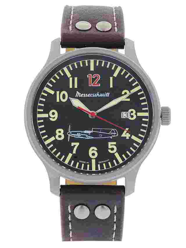 Messerschmitt 109-42R12L Herren-Quarzuhr Flieger ME109 Rote 12 