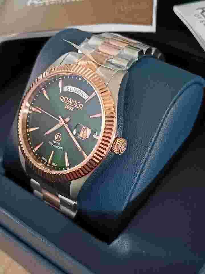 Roamer Primeline Daydate 981662 47 75 90 New Full Set Automatic