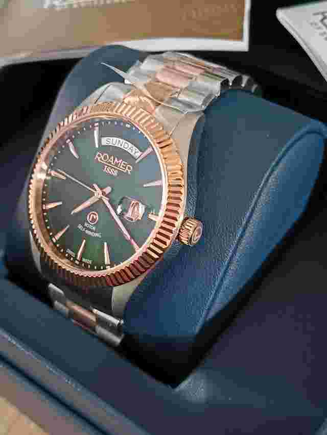 Roamer Primeline Daydate 981662 47 75 90 New Full Set Automatic