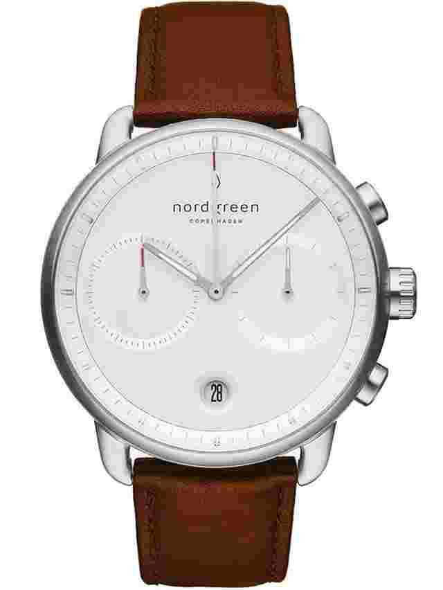 Nordgreen PI42SILEBRXX Herrenuhr Pioneer Chronograph 42mm 10ATM 
