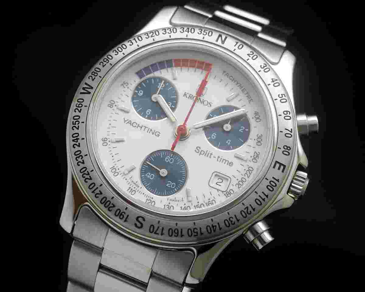 Kronos Yachting Split Time New Old Stock chronograph ETA 251.262 vintage NOS SERVICED WARRANTY This movement was used by Breitling Tag Heuer Omega etc. 