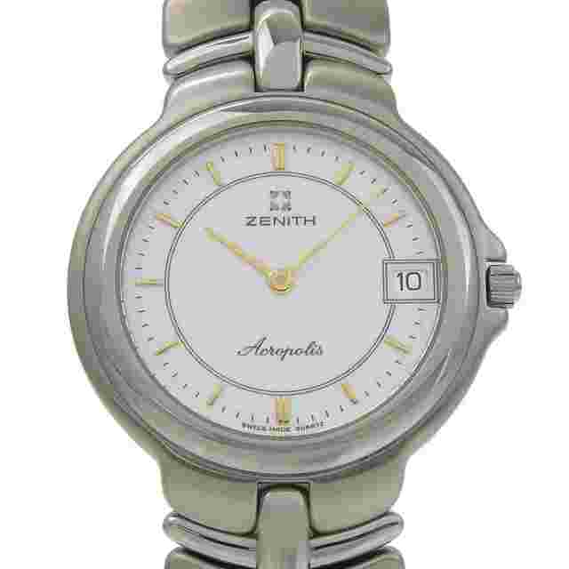 Zenith Acropolis Watch 02.7000.333 Stainless Steel Quartz Analog White Dial Men's
