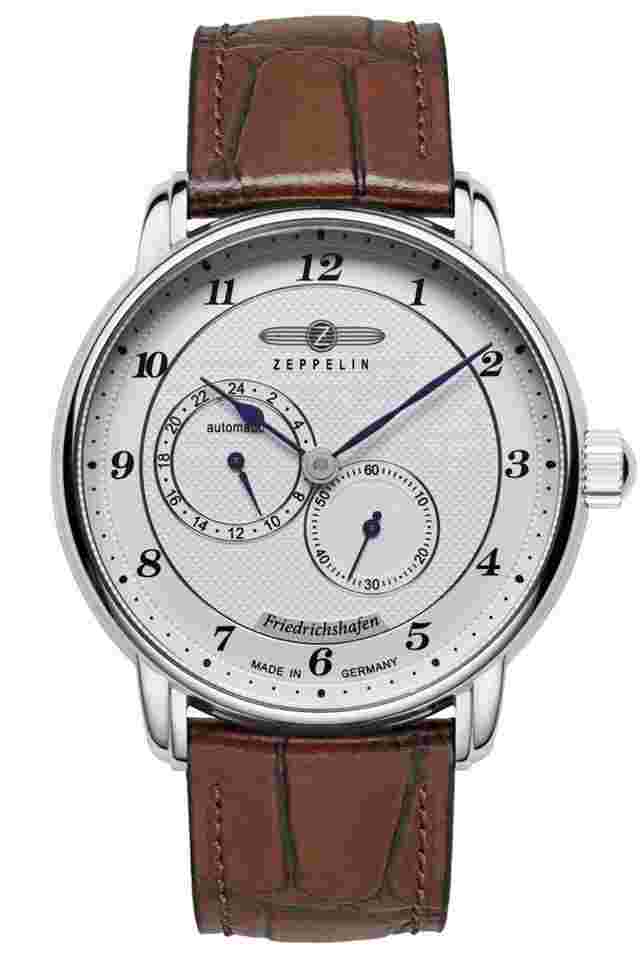 Zeppelin 8568-1 Herrenuhr Automatik Friedrichshafen mit Lederband Braun