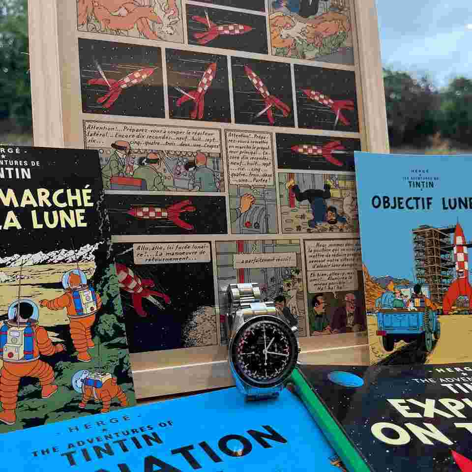 Omega Speedmaster Professional Moonwatch Tintin. Full set. Serviced.