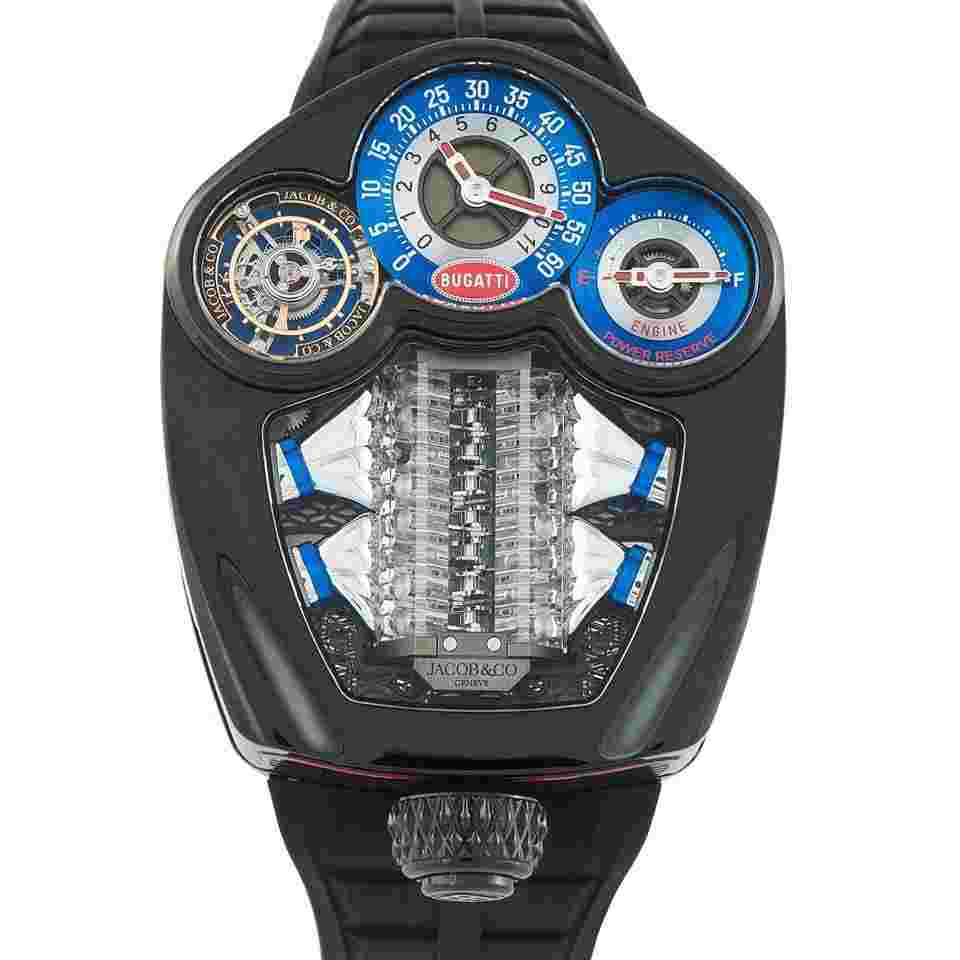 Jacob & Co. Bugatti Tourbillon Black Full set & Unworn Open-dated Warranty Card / Deliver to USA