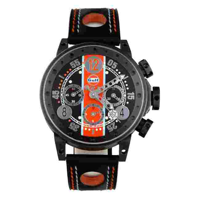 B.R.M V12-44 Gulf Limited Edition Stainless Steel Black Dial 44mm V12-44 Full Set
