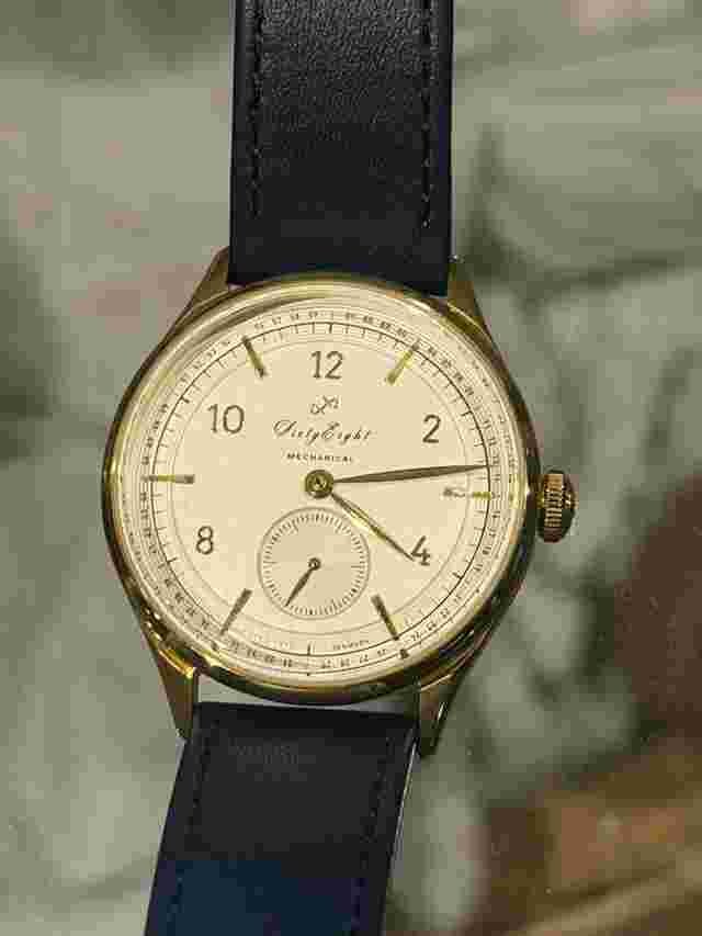 About Vintage 1968 39mm gold/white Unworn. Brand new piece. 