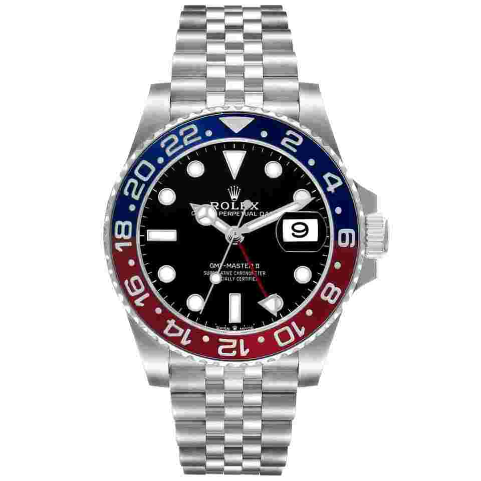 Rolex GMT-Master II Steel Blue Red Pepsi Bezel Jubilee Bracelet Watch 126710BLRO