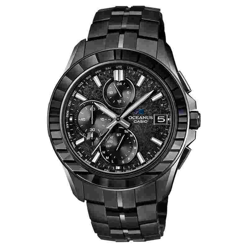 Casio Oceanus Manta 42.8mm Black Dial Men's Watch OCWS7000CN-1A