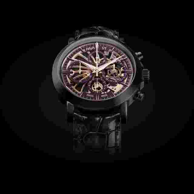 Artya Burgundy Steel Black Chrono 1/1