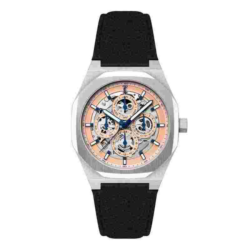 Thomas Earnshaw Montre Discovery Drake Triple Calendar Skeleton Automatic Sunset Salmon ES-8308-01 