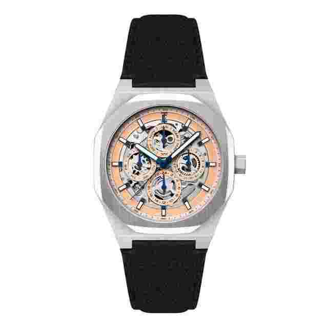 Thomas Earnshaw Montre Discovery Drake Triple Calendar Skeleton Automatic Sunset Salmon ES-8308-01 