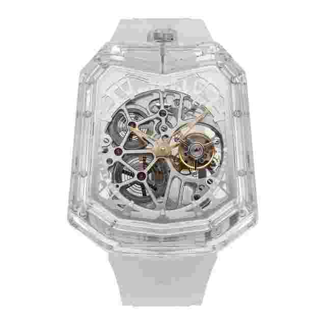 Aventi Pure Sapphire Crystal Tourbillon Skeleton 48mm Automatic Men Watch A11-01 